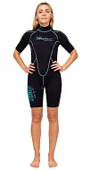 Гидрокостюм неопреновый женский  Marlin MALIBU SHORTY LADY 2,5 mm, Aqua Blue