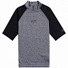 Рашгард мужской Billabong с короткими рукавами Contrast UPF 50 серый